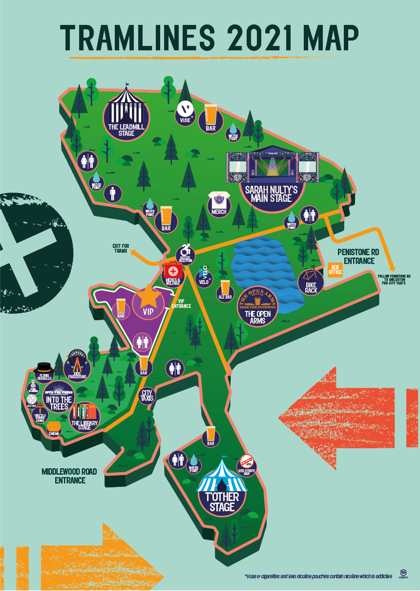 2021 Site Map! Tramlines Festival 2024